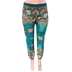 Earthbound hippie boho elephant print harem pants